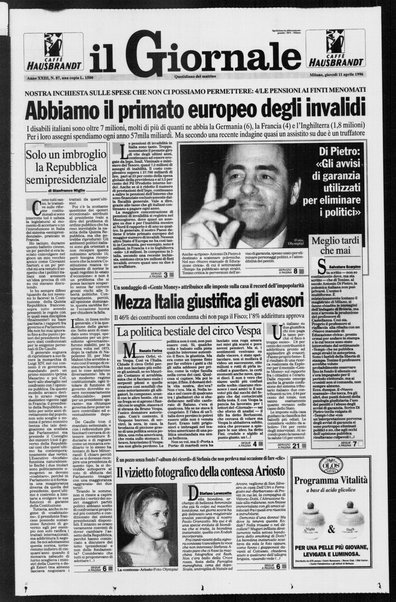 Il giornale : quotidiano del mattino